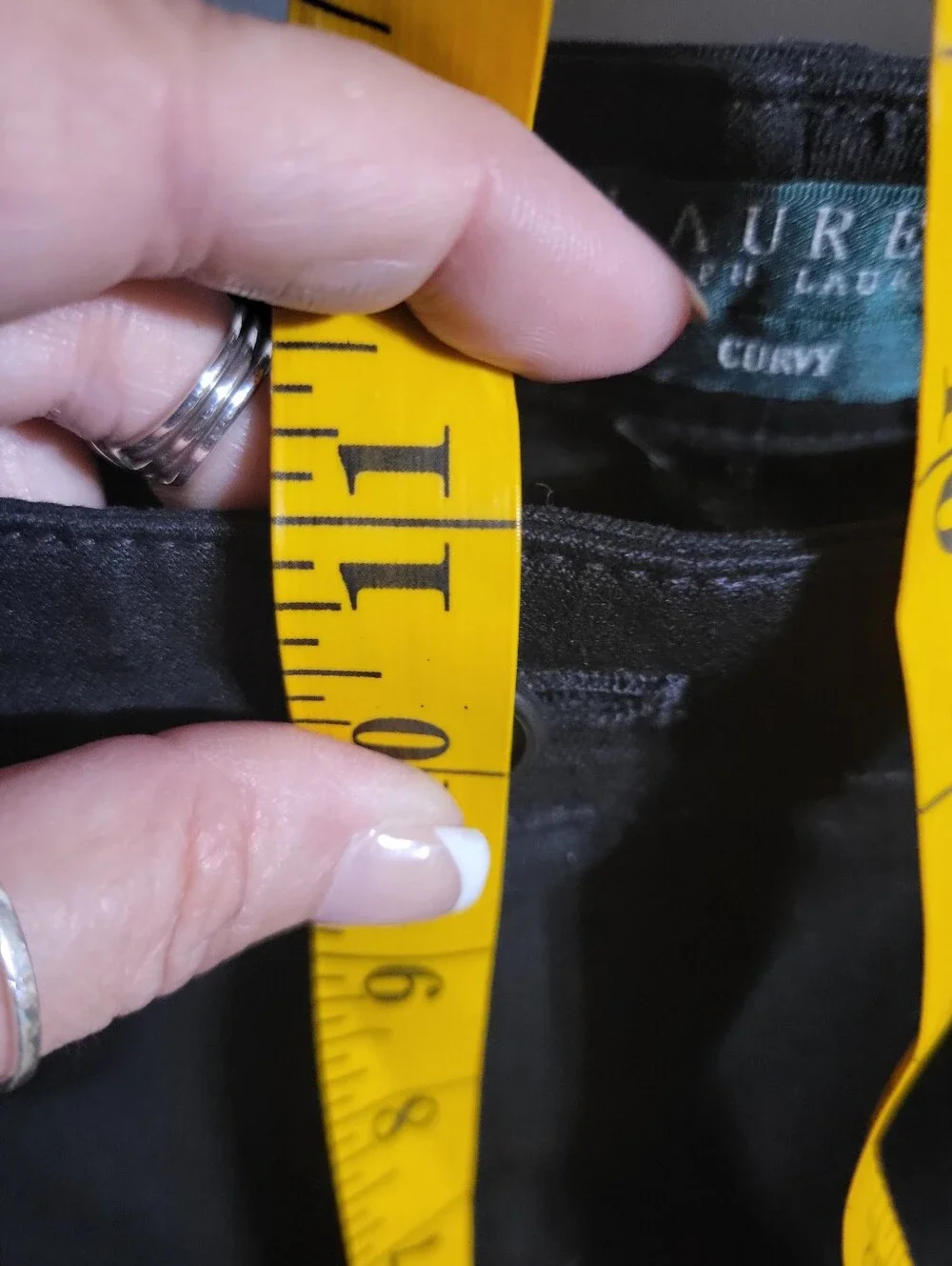 LAUREN RALPH LAUREN BLACK JEANS SZ  12 - Picture 7 of 8